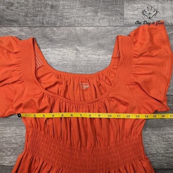 Tee Shop Cap Sleeve Wide Neck Top Size XL - Picture 3 of 5